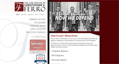 Desktop Screenshot of ferrolawfirm.com